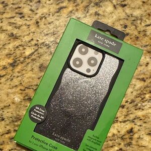 Kate Spade Black Glitter iPhone Case